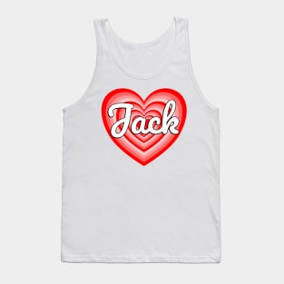 I Love Jack Heart Jack Name Funny Jack Tank Top